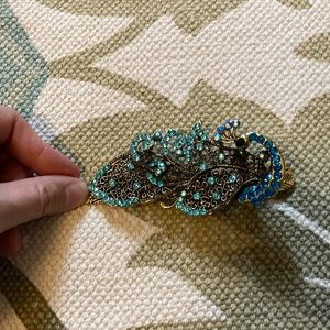Peacock hair clip
